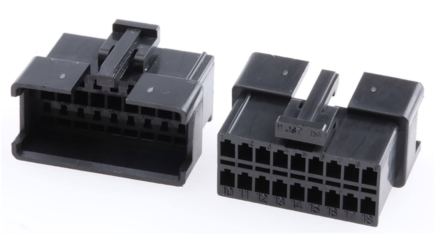 JST Female Connector Housing, 18 Way, 2 Row