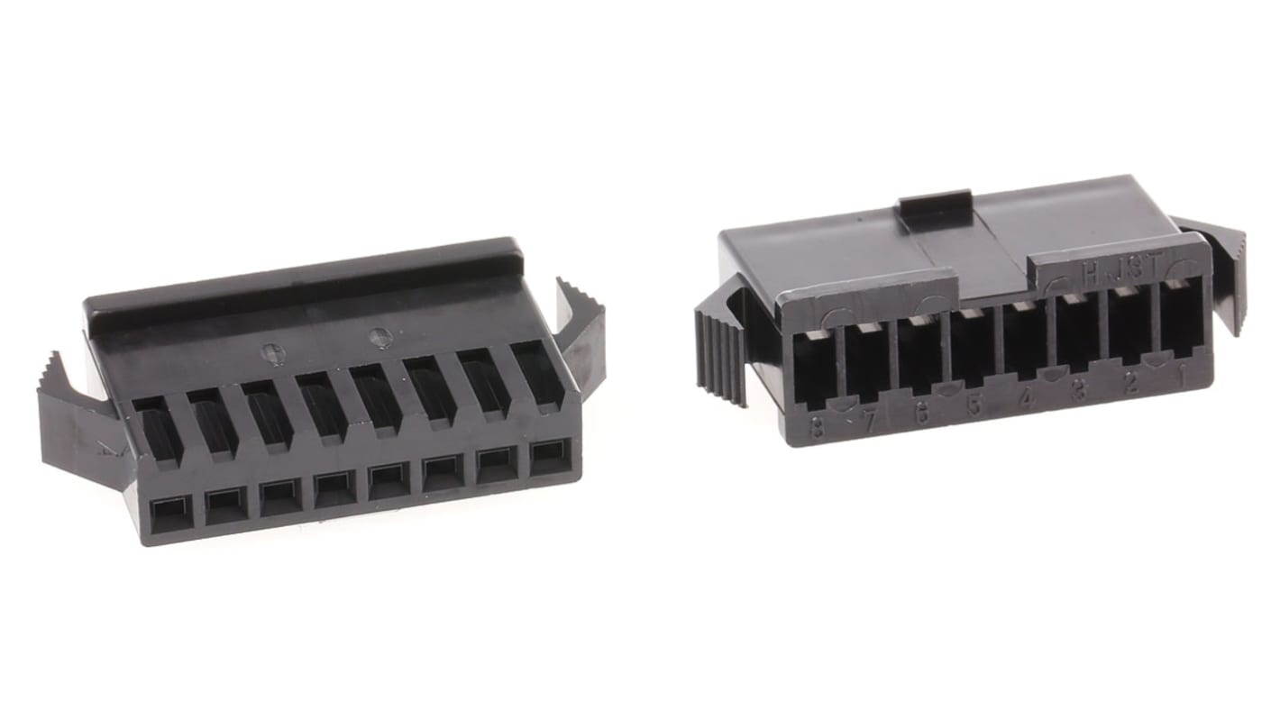 JST Male Connector Housing, 8 Way, 1 Row