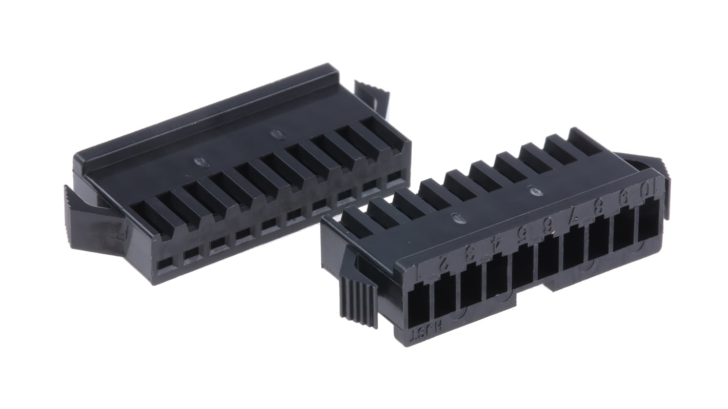 JST Male Connector Housing, 10 Way, 1 Row