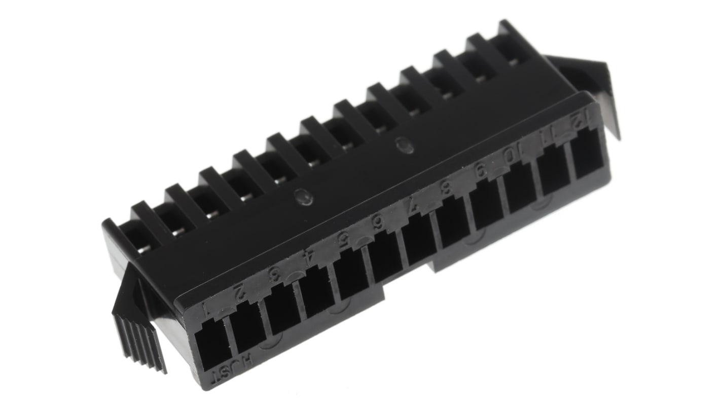 JST Male Connector Housing, 12 Way, 1 Row