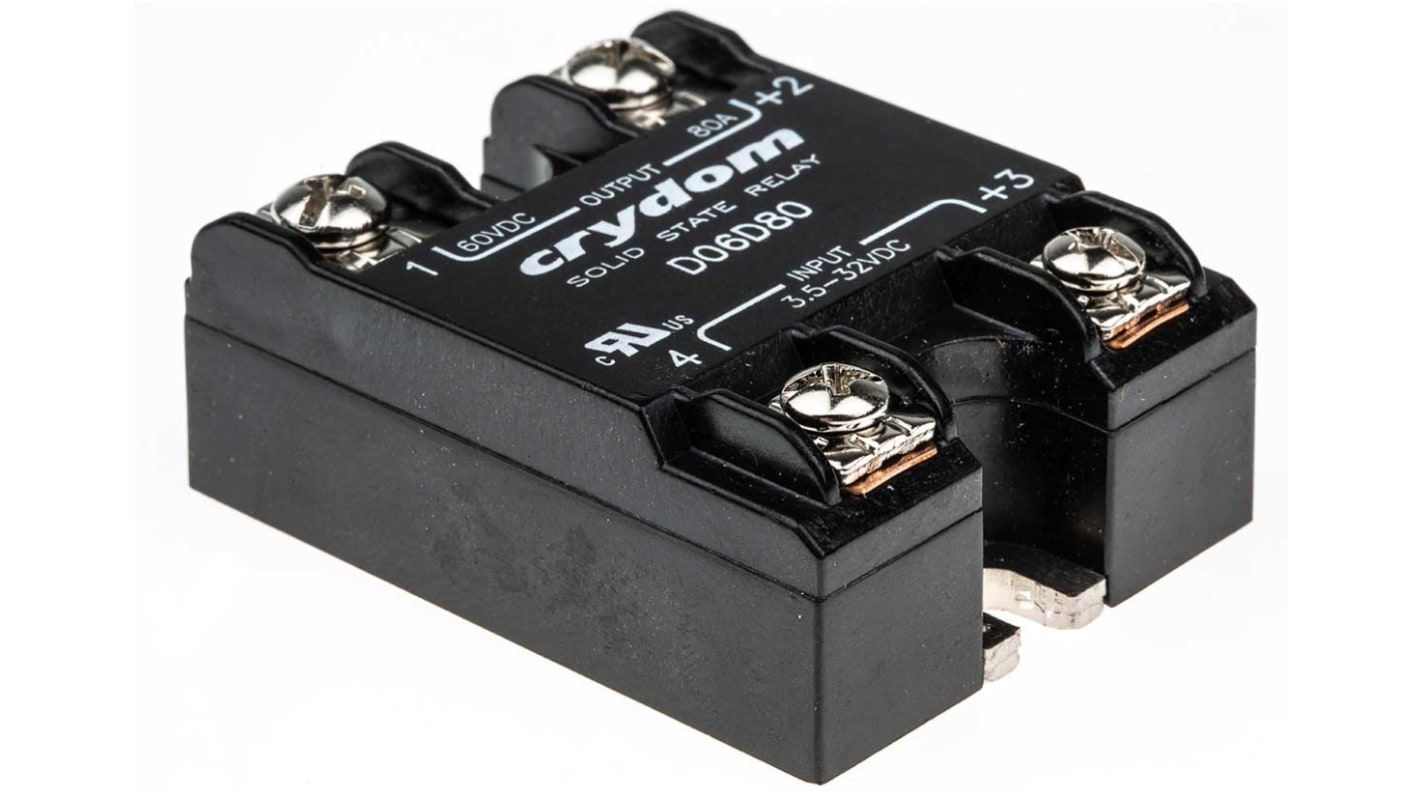 Sensata Crydom D06D Series Solid State Relay, 80 A Load, Surface Mount, 60 V dc Load, 32 V Control