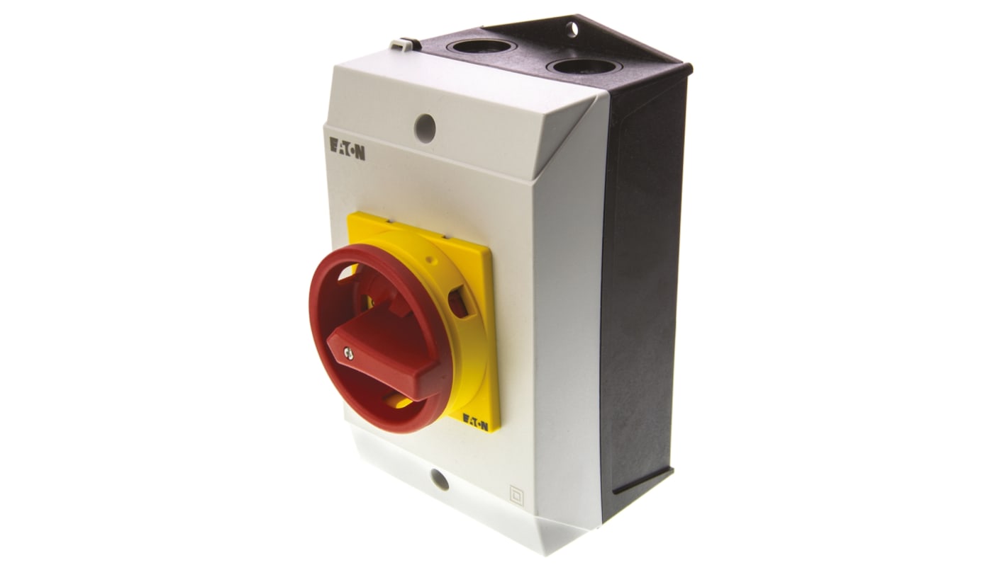 Eaton 3P Pole Surface Mount Isolator Switch - 25A Maximum Current, 13kW Power Rating, IP65