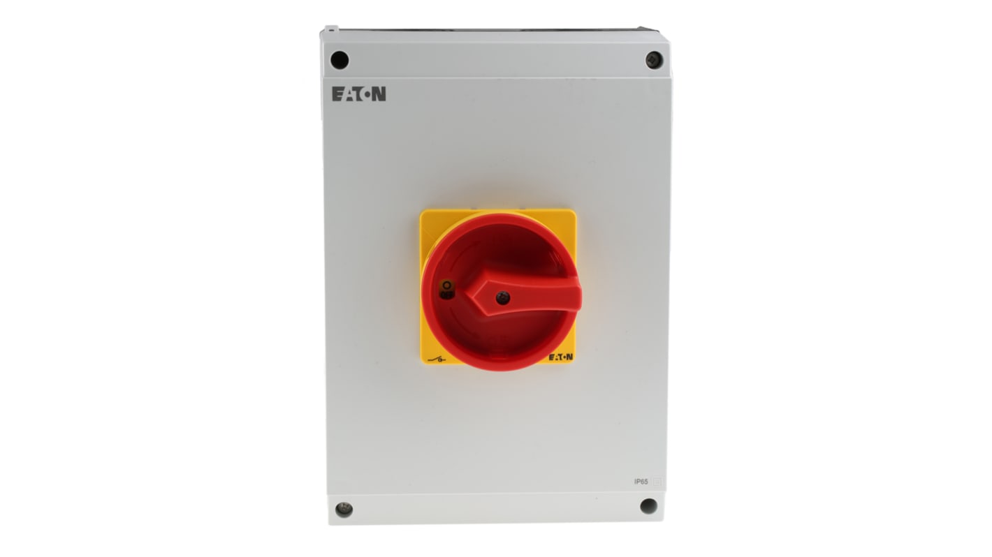 Eaton 100A隔离开关, 6P极, 415V 交流, 表面安装, 可挂锁, IP65, 红色把手