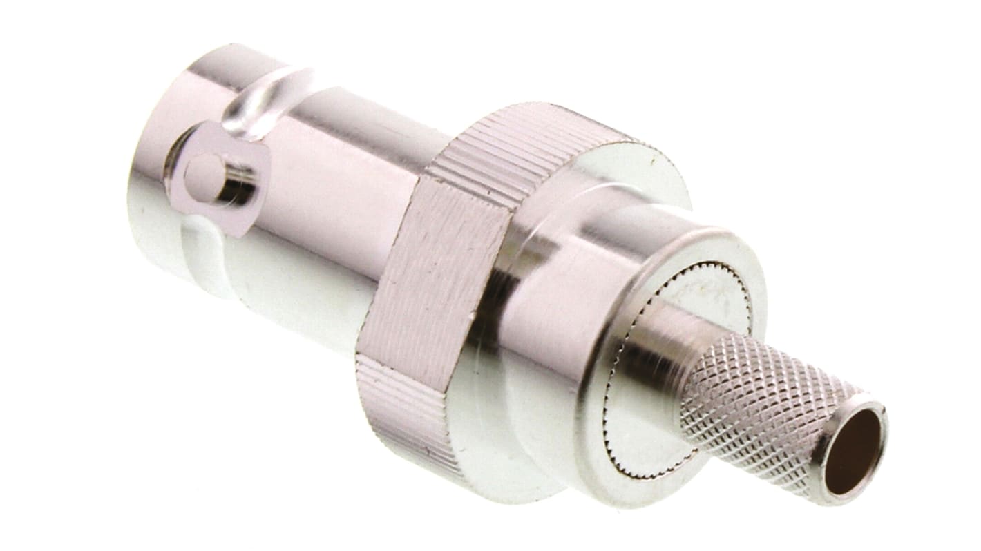 TE Connectivity, jack Cable Mount BNC Connector, 50Ω, Crimp Termination, Straight Body