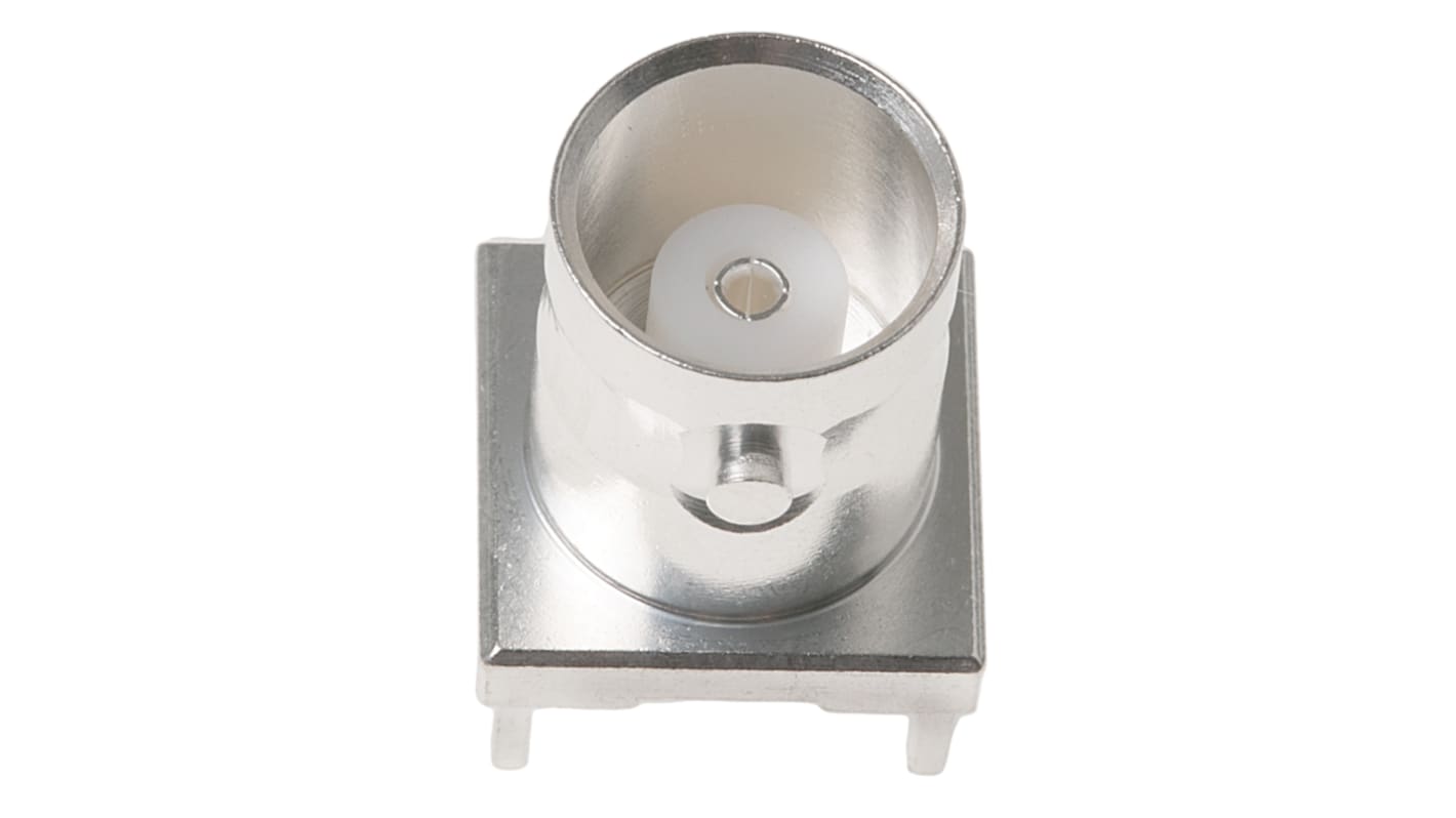 TE Connectivity, Jack PCB Mount BNC Connector, 50Ω, Through Hole Termination, Straight Body