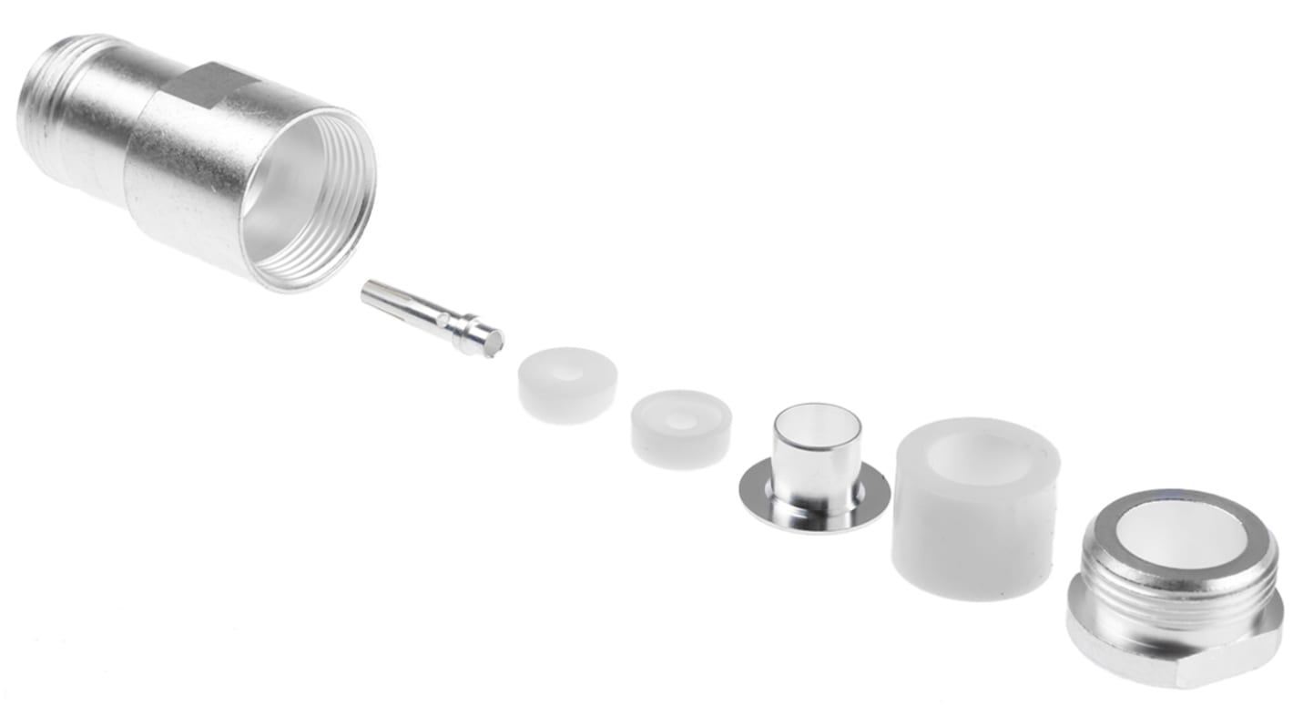 TE Connectivity, Jack Cable Mount N Connector, 50Ω, Solder Termination, Straight Body