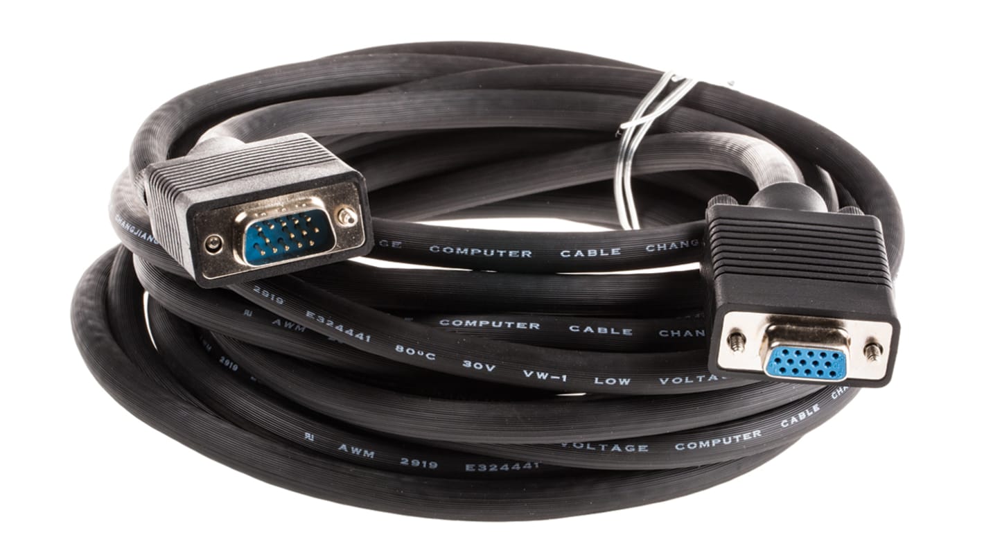 Roline Male VGA to Female VGA Cable, 6m