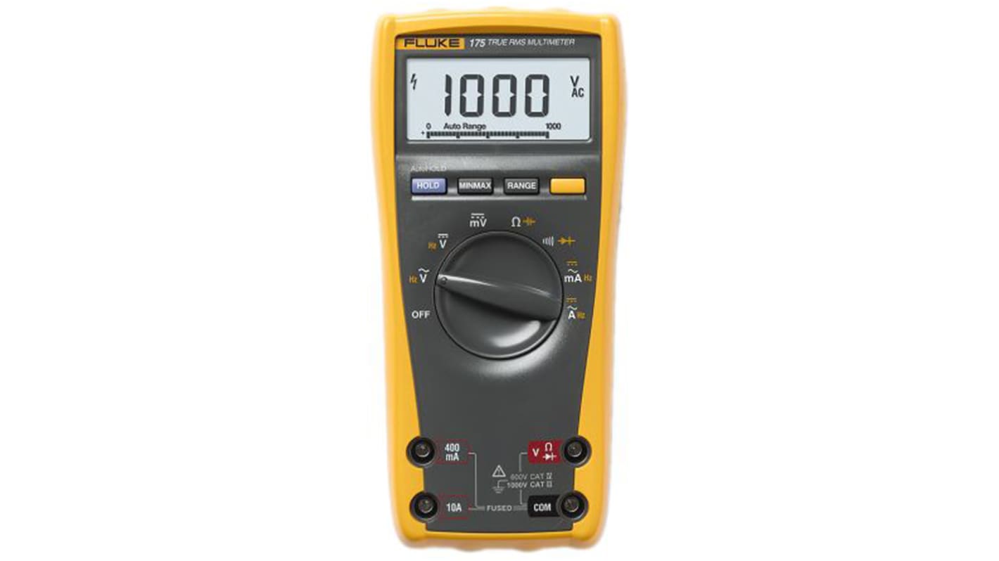Fluke 175 真有效值手持式万用表, 最大1000V 交流, 最大1000V 直流, 最大50MΩ