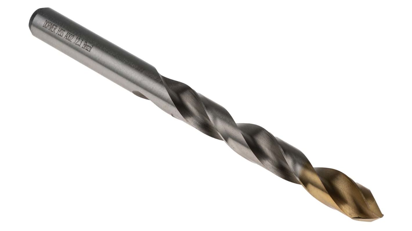 Dormer A002 Series HSS Twist Drill Bit, 12.3mm Diameter, 151 mm Overall