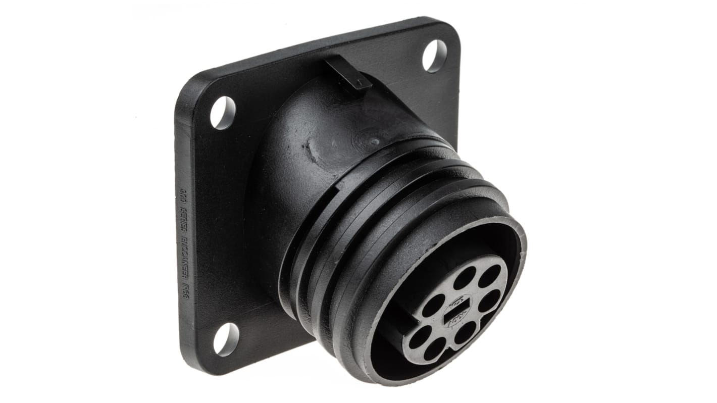 Bulgin Circular Connector, 7 Contacts, Flange Mount, Socket, Female, IP68, Buccaneer 900 Series