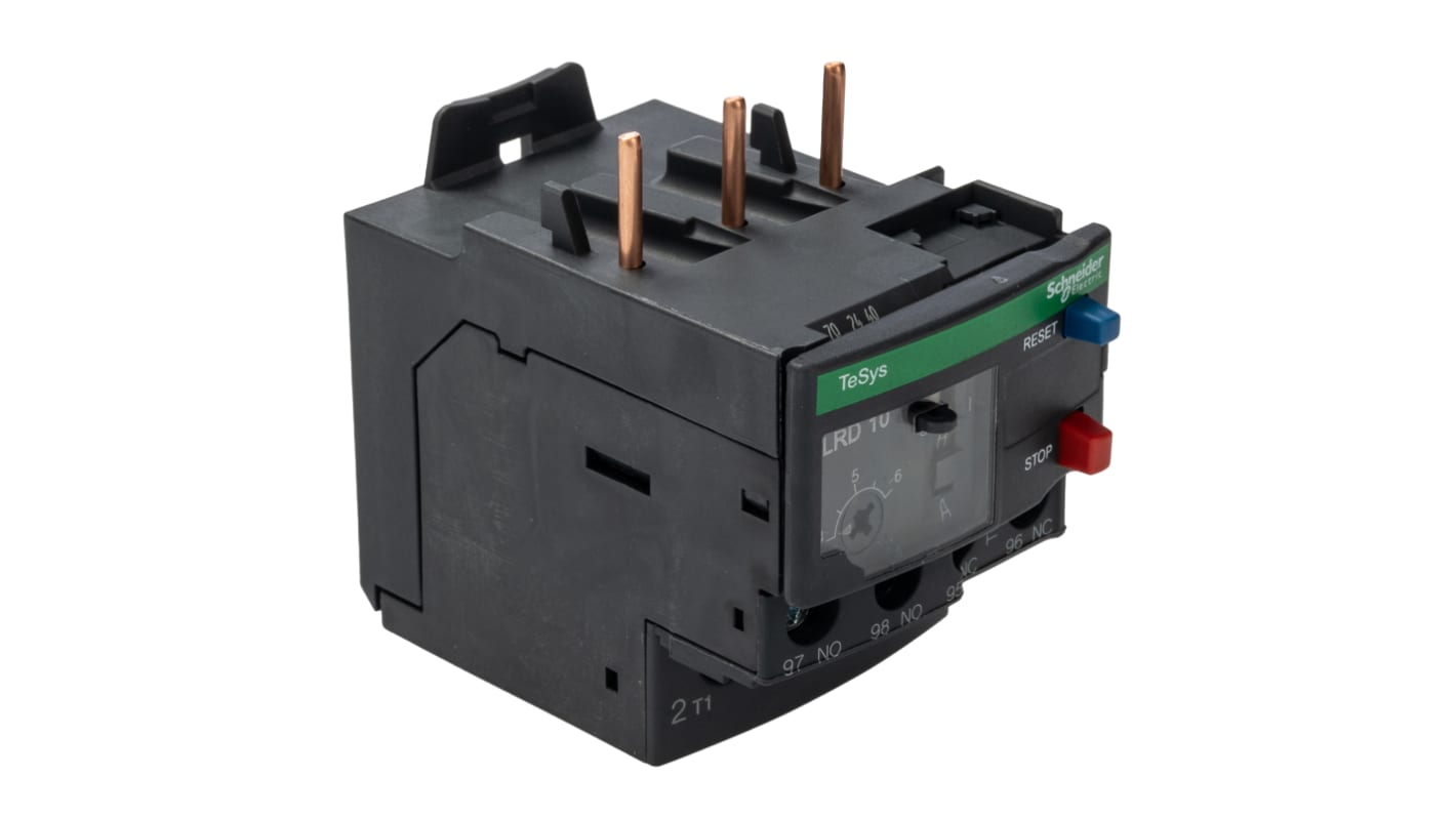 Schneider Electric LRD Overload Relay 1NO + 1NC, 4 → 6 A F.L.C, 6 A Contact Rating, 3P, TeSys