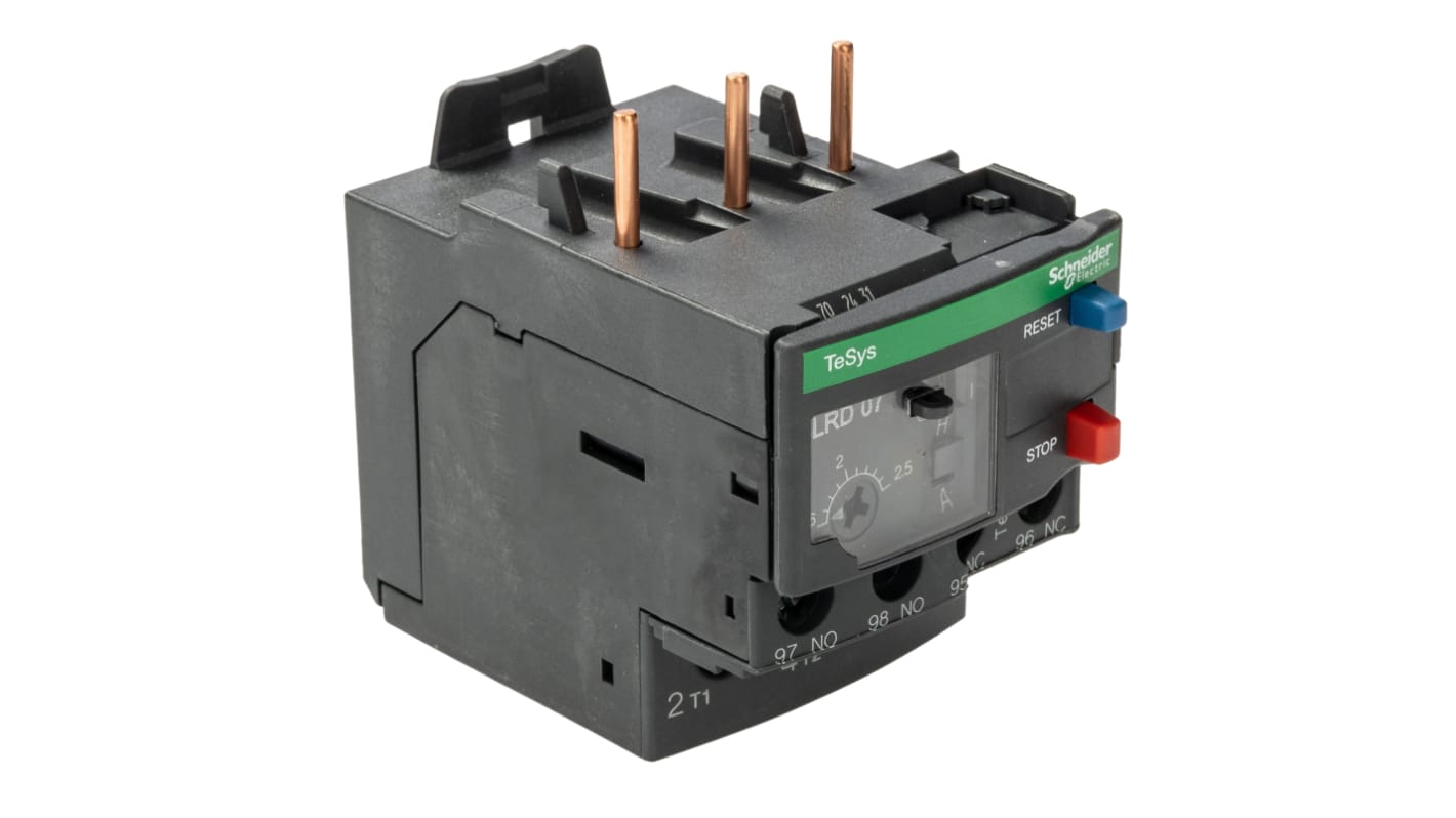 Schneider Electric LRD Overload Relay 1NO + 1NC, 1.6 → 2.5 A F.L.C, 2.5 A Contact Rating, 3P, TeSys