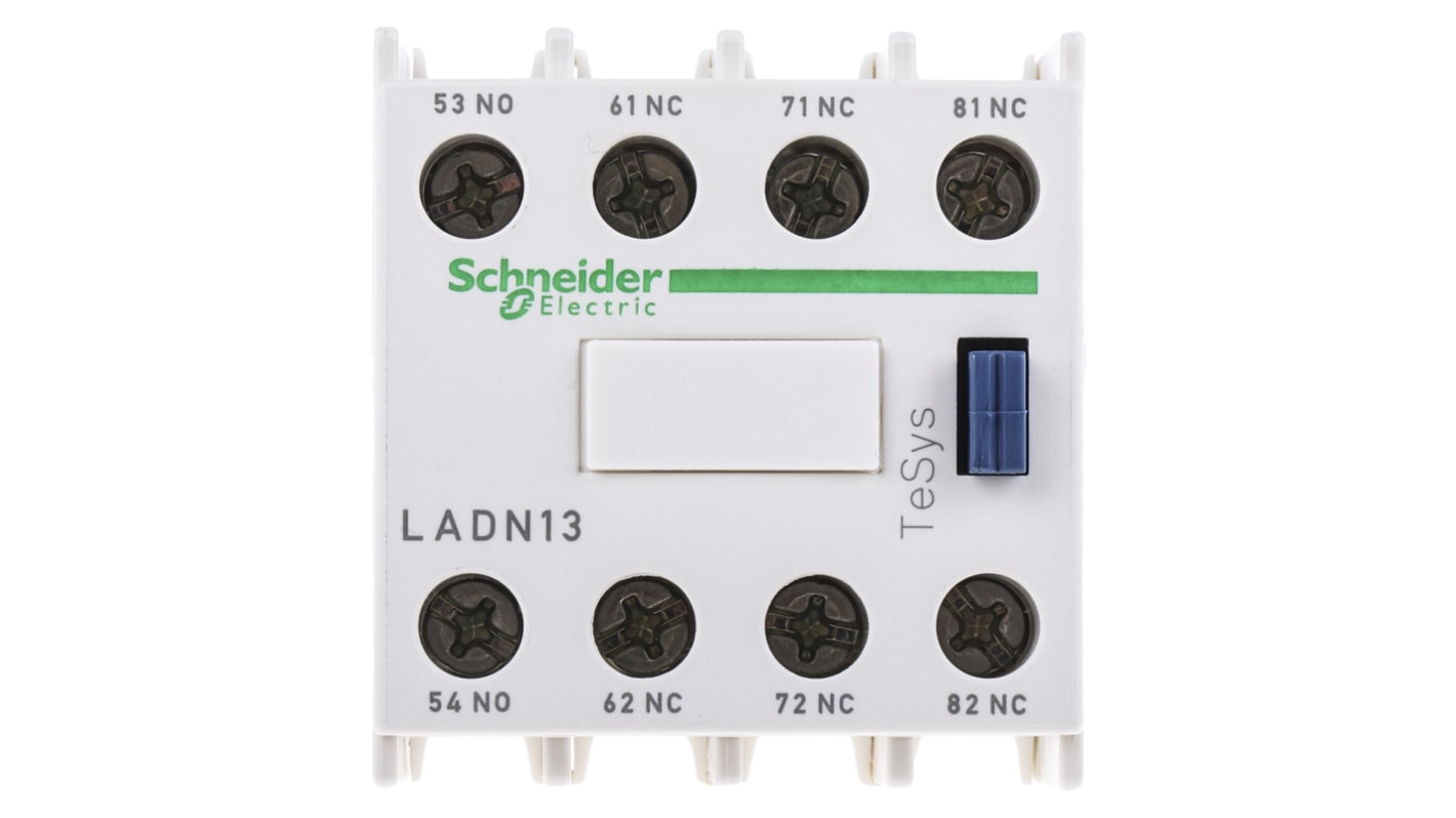 Blok styków pomocniczych Schneider Electric 4 1NO + 3NC LADN Śruba montaż czołowy
