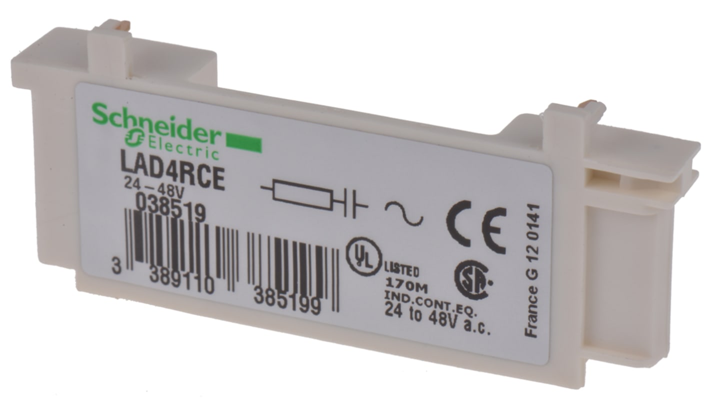 Schneider Electric TeSys Surge Suppressor for use with LC1 Series, LC2 Series, 24 → 48 V ac