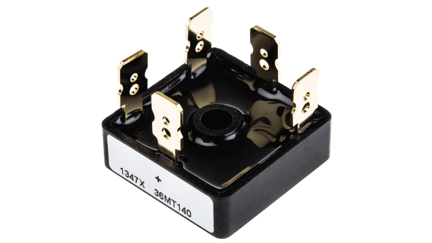 Vishay 三相整流桥, 35A, 1400V, 5针, D 63, 通孔安装, -55 °C→+150 °C