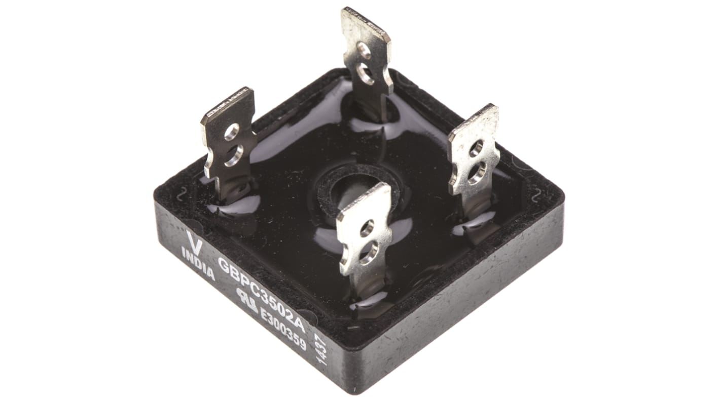 Rectificador en puente, VS-GBPC3502A, Monofásico, 35A 200V, GBPC-A, 4 pines