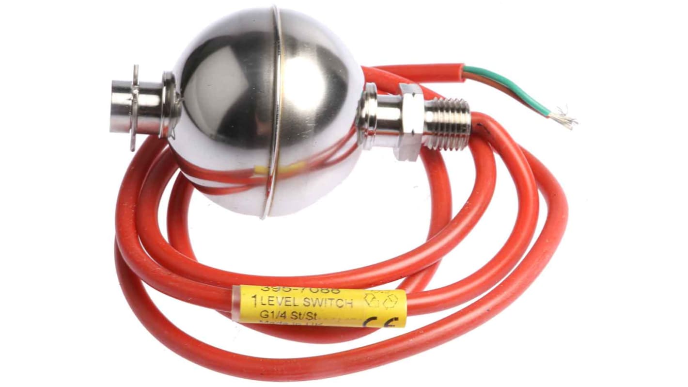 Interruttore a galleggiante Gems Sensors, in Acciaio inox, montaggio Orizzontale, verticale, Relè, 30bar