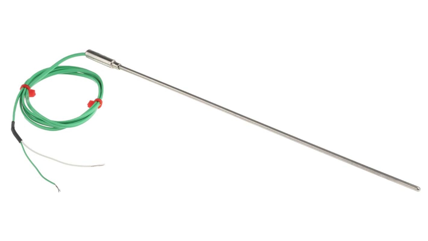 RS PRO Type K Mineral Insulated Thermocouple 250mm Length, 3mm Diameter → +1100°C