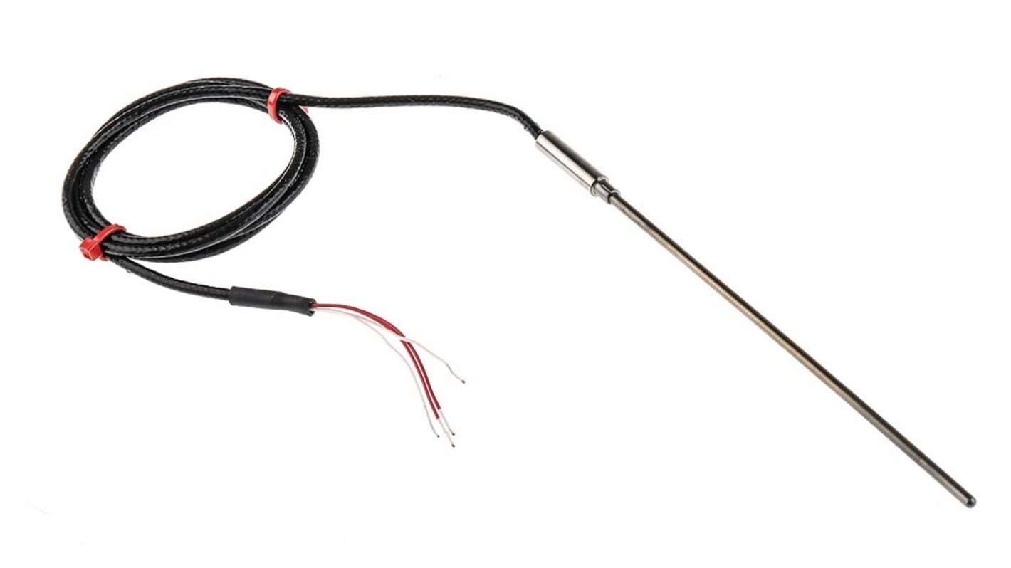RS PRO PT100温度传感器 RTD温度传感器, 探头Φ3mmx150mm, -50°C∼+500°C