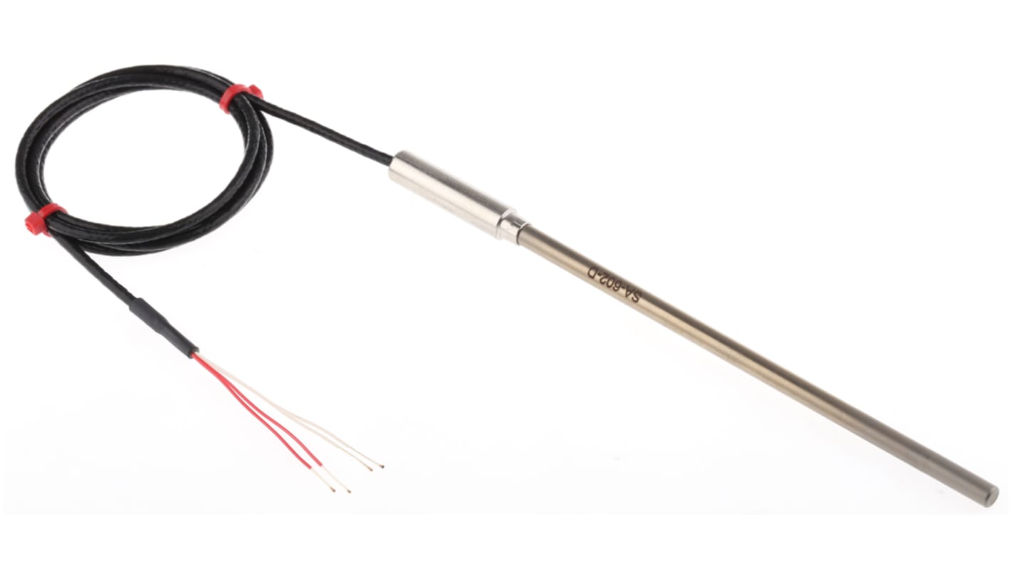 RS PRO RTD érzékelő, PT100, 6mm-es, 150mm hosszú, +500°C