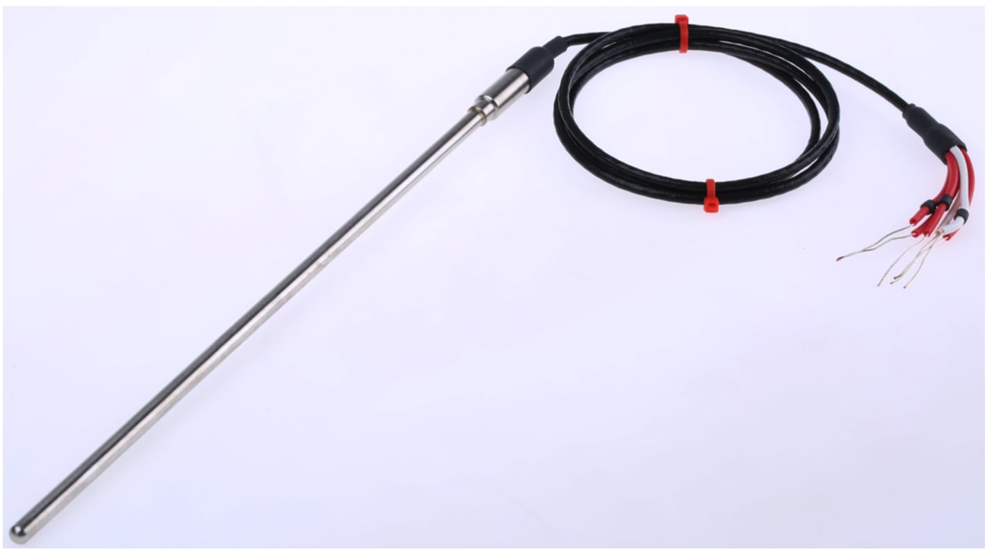 Sensore RTD PT100 RS PRO, Ø 6mm, L. 250mm + 1m, +250°C max