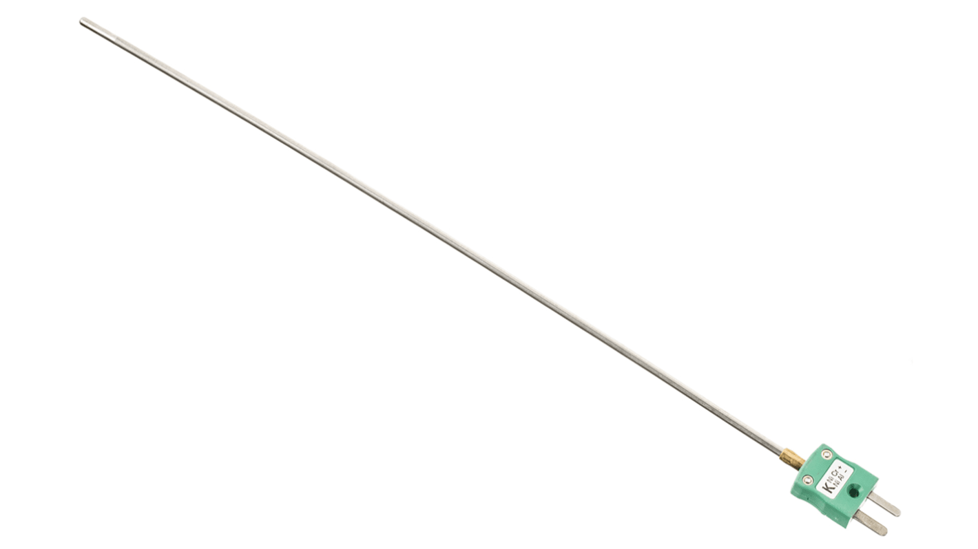 RS PRO Type K Mineral Insulated Thermocouple 250mm Length, 3mm Diameter → +1100°C