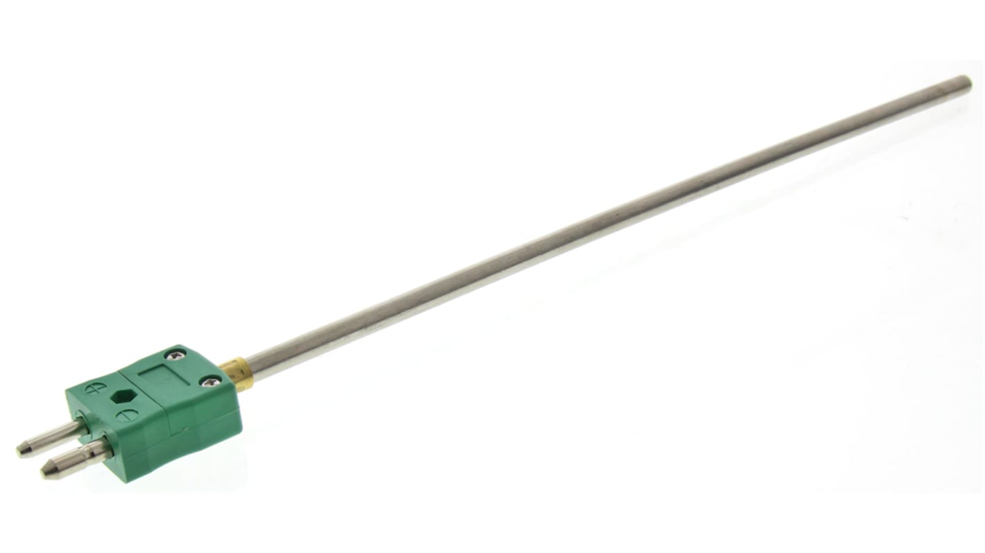 RS PRO Edelstahl Thermoelement Typ K, Ø 6mm x 250mm → +1100°C, ISO-kalibriert