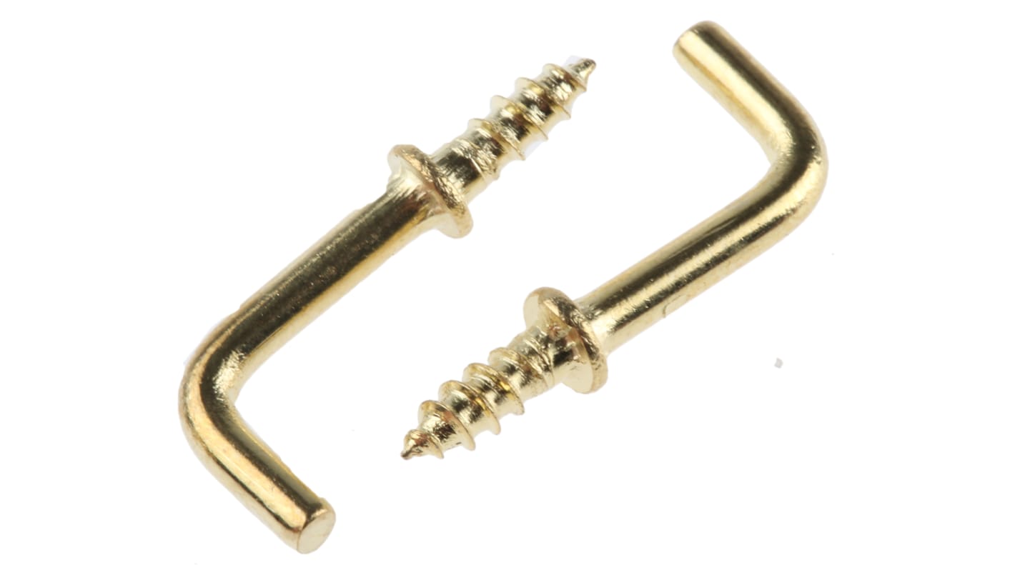 RS PRO Brass, Screw Hook, 20mm, 13mm