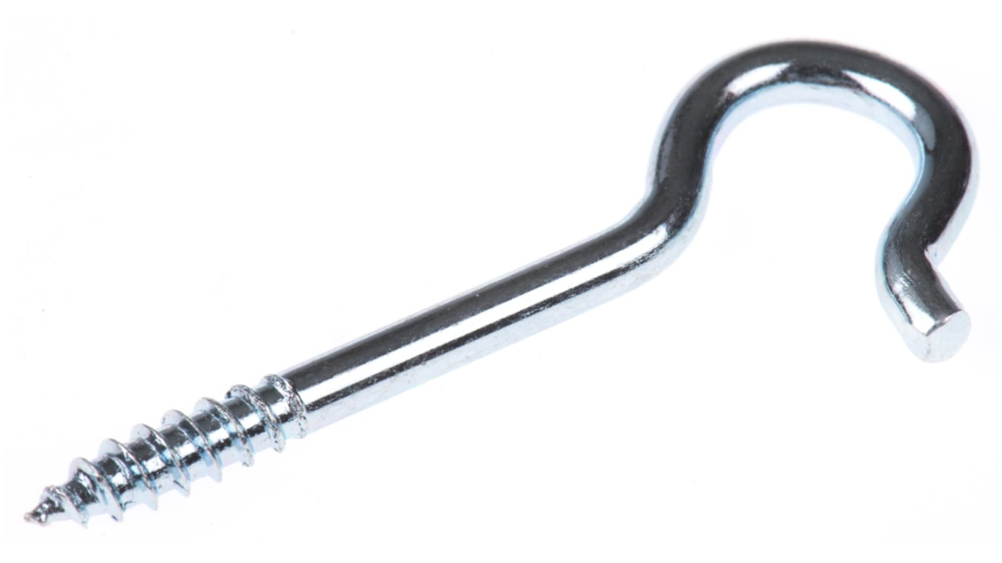 RS PRO Steel, Screw J Hook, 53mm, 10mm