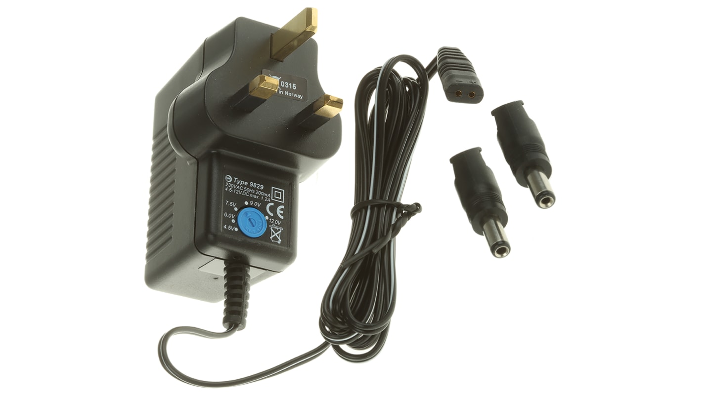 Mascot 14.4W Plug-In AC/DC Adapter 12V dc Output, 1.2A Output