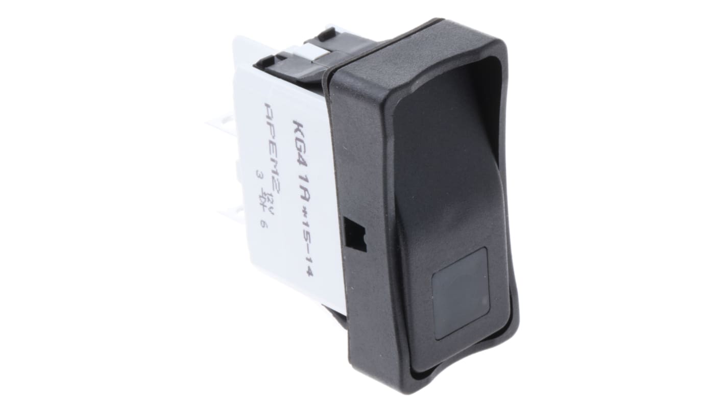 APEM Illuminated DPST, On-Off Rocker Switch Panel Mount