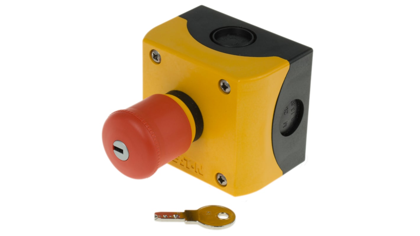 Eaton Key Release Control Station Switch - SPDT, Plastic, Red, IP67, IP69K