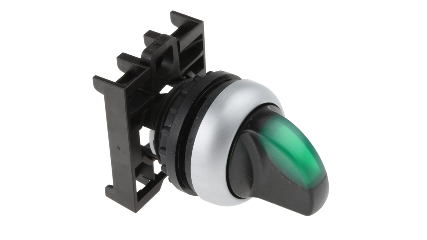 Eaton RMQ Titan Series 2 Position Selector Switch Head, 22mm Cutout, Green Handle