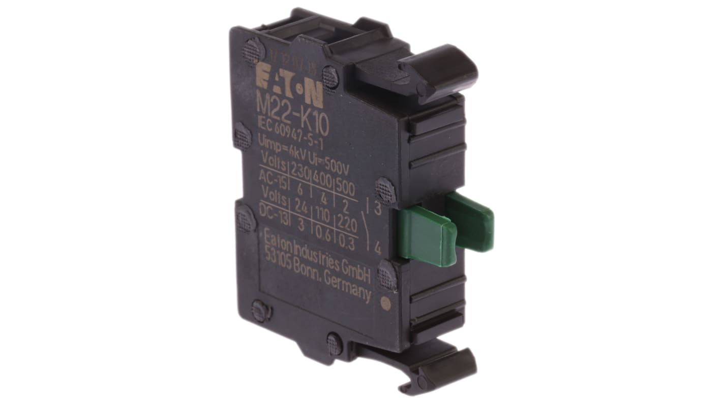 Eaton 触点系统, 接触块, 500V, 1 个常开触点, M22系列
