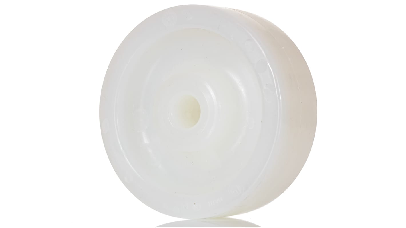 LAG White Polyamide Hygienic, Low Rolling Resistance, Non-Marking Trolley Wheel, 450kg