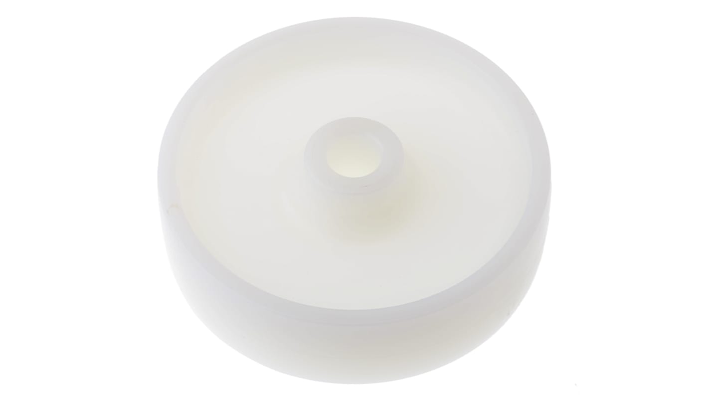 Kółko do wózka, Lite, Poliamid, Biały, obc.: 400kg, śred.: 150mm, szer.: 40mm