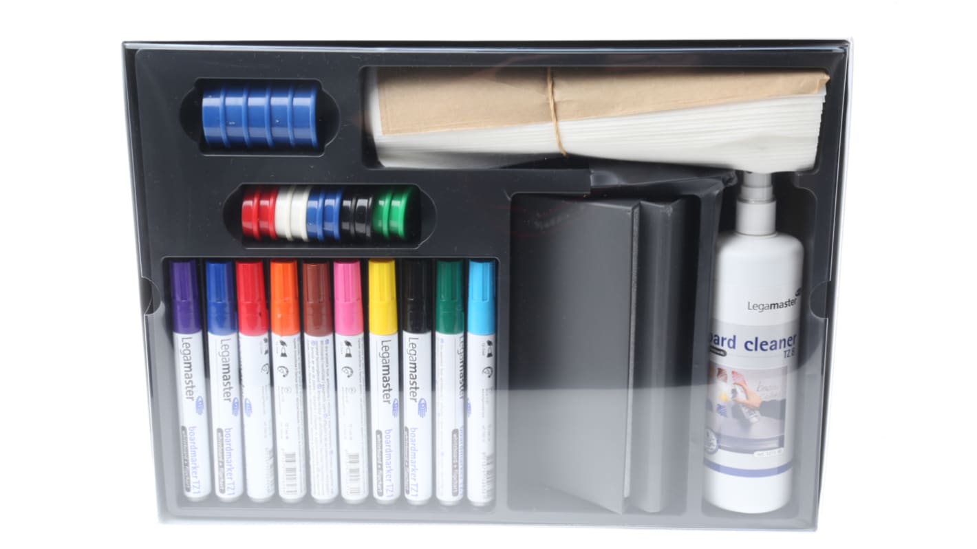 Legamaster Whiteboard-Set, 10, Schwarz, Blau, Braun, Grün, Hellblau, Orange, Pink, Purpur, Rot, Gelb