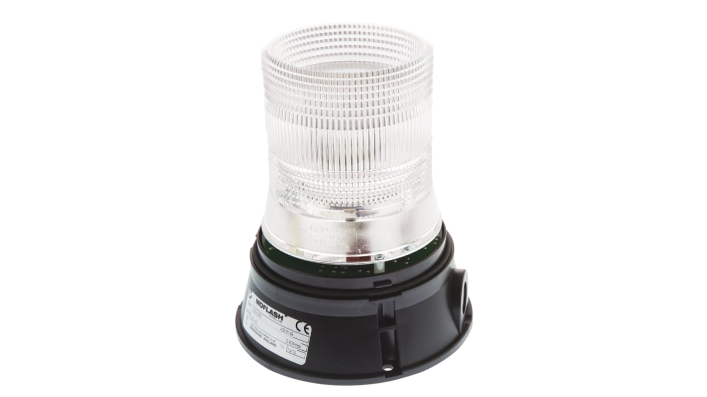 Moflash 闪光氙气警示灯, 黑色外壳, 230 V, Φ150mm底座, 表面安装