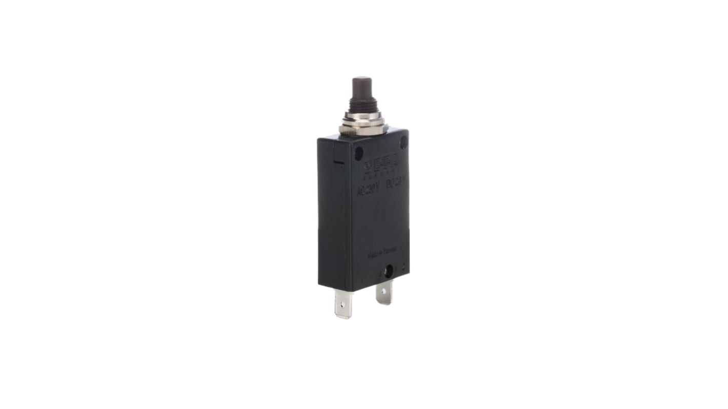 ETA Thermal Circuit Breaker - 2-5700 Single Pole 250V Voltage Rating Panel Mount, 15A Current Rating
