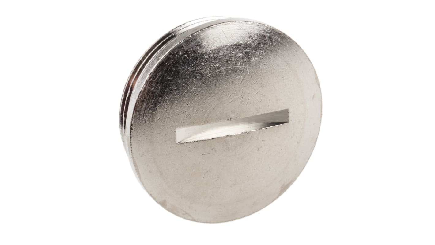 Lapp Blanking Plug, M32, Nickel Plated Brass, 35mm Diameter, Threaded