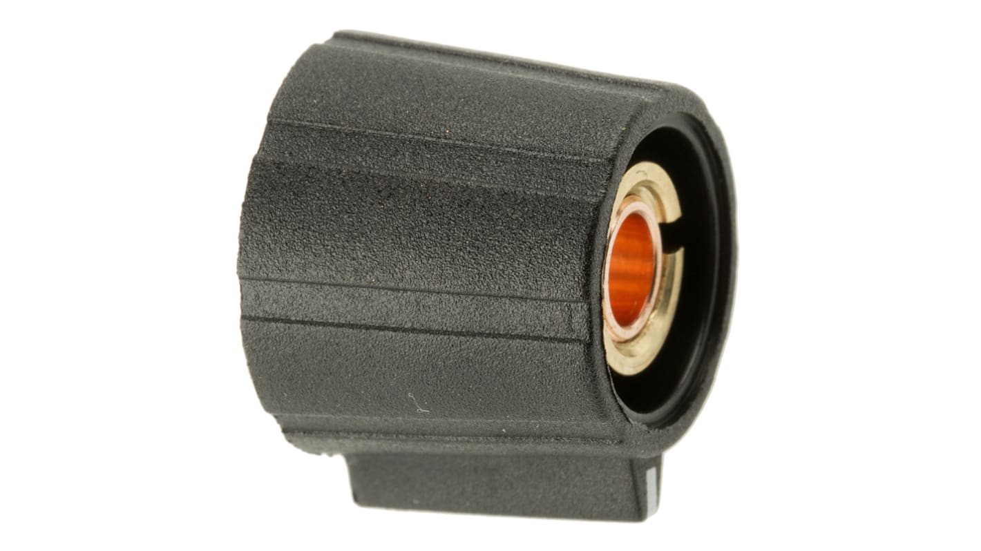 Sifam 15.5mm Black Potentiometer Knob for 6mm Shaft Splined, SP151 006 BLACK