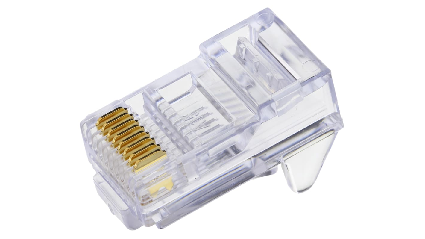 Sentinel RJ45水晶头, 电缆安装, 单口, 8路, 直向, 08系列