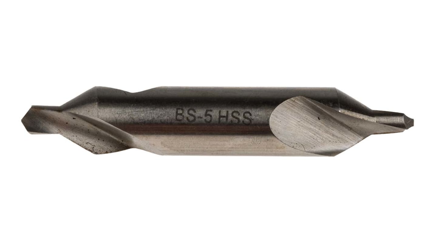 Foret HSS RS PRO foret de centrage à double extrémité 4.8mm x 64 mm