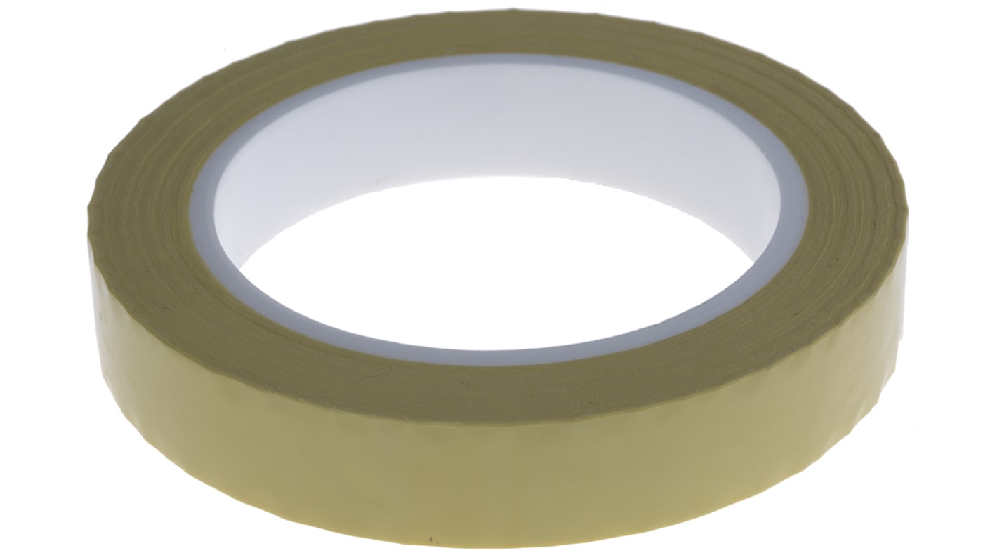 RS PRO AT4004 Polyesterfilm Isolierband Gelb, Stärke 0.06mm x 19mm x 66m, 0°C bis +130°C