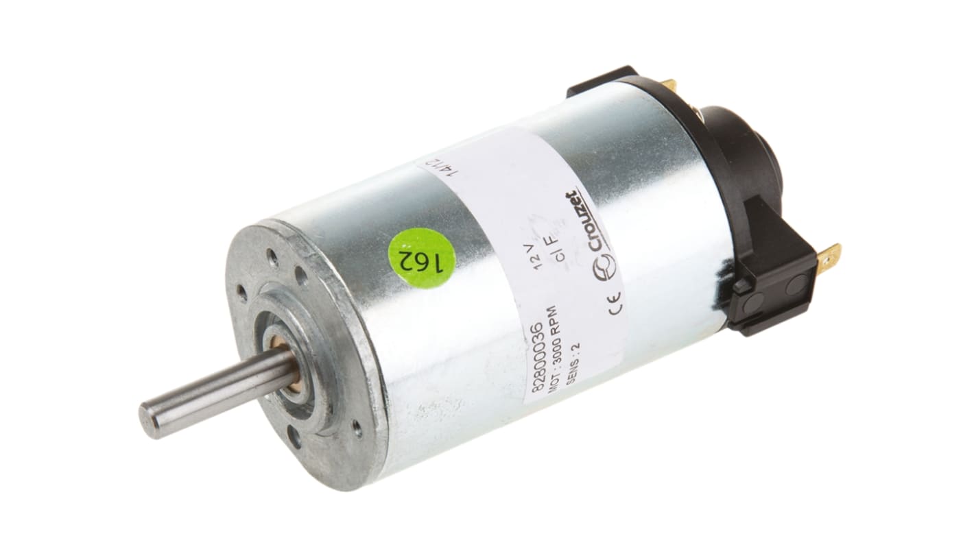 Crouzet Bürstenmotor bis 75 mNm, 12 V dc / 15,7 W, Wellen-Ø 6mm x 84.8mm