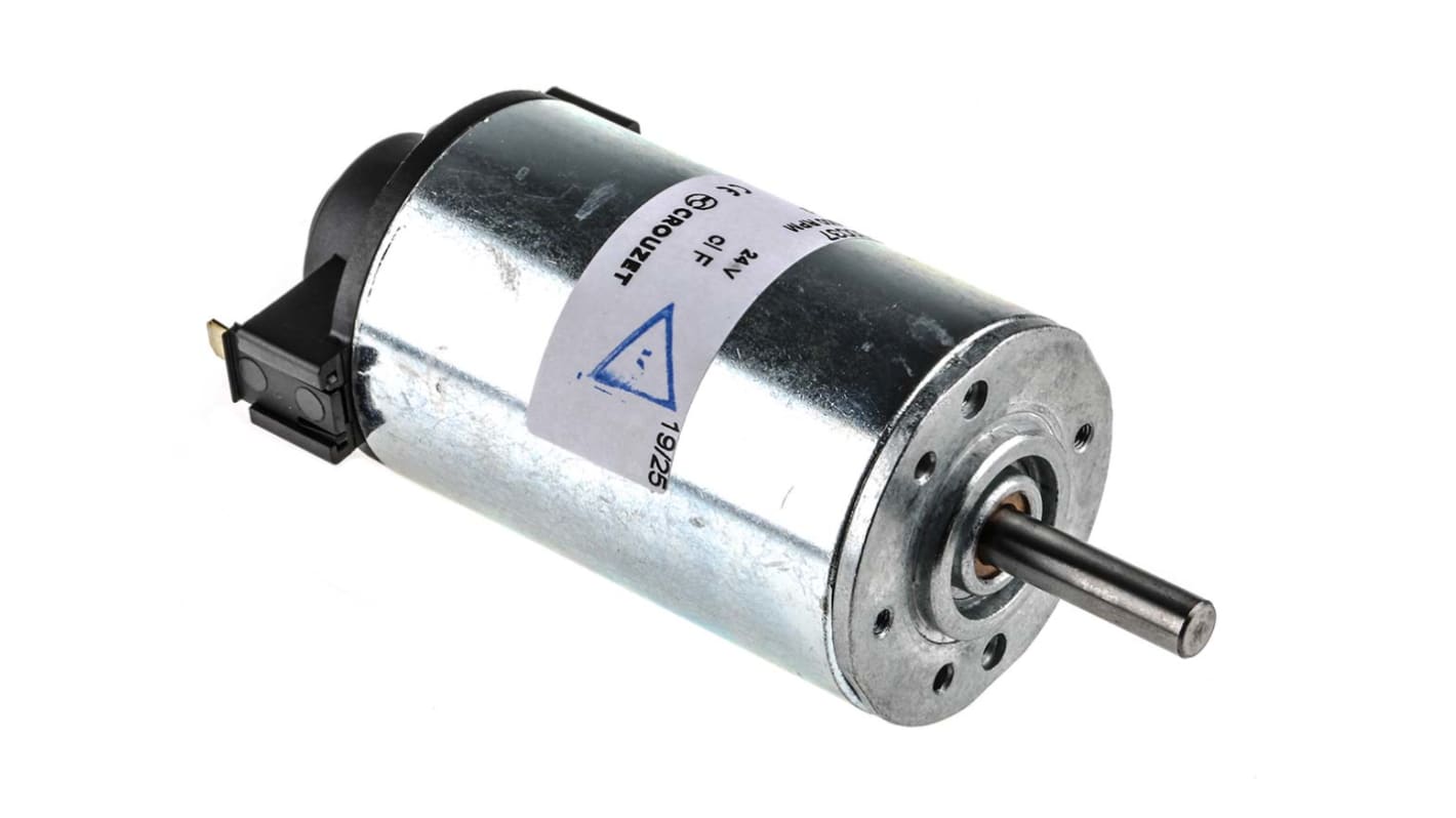 Crouzet Brushed DC Motor, 15.6 W, 24 V dc, 75 mNm, 2000 rpm, 6mm Shaft Diameter