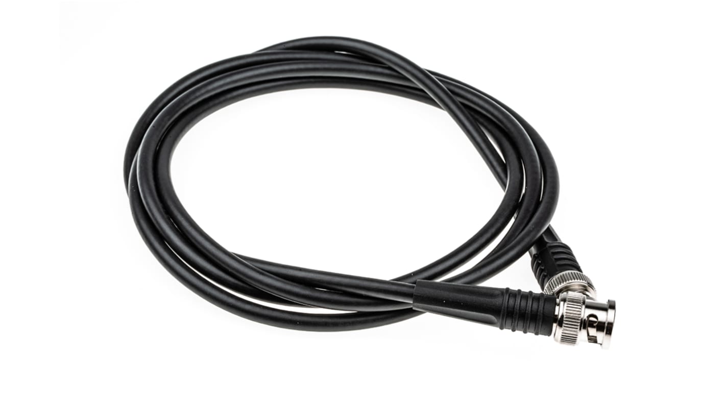 TE Connectivity Male BNC to Male BNC Coaxial Cable, 1.5m, RG58 Coaxial, Terminated