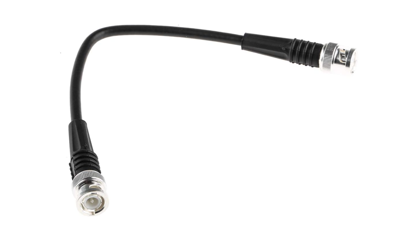 TE Connectivity Male BNC to Male BNC, 250mm, RG58 Coaxial, Terminated50 Ω