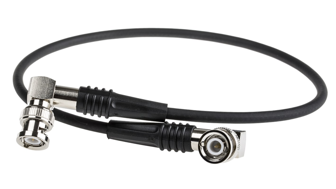 TE Connectivity Male BNC to Male BNC Coaxial Cable, 500mm, RG58 Coaxial, Terminated