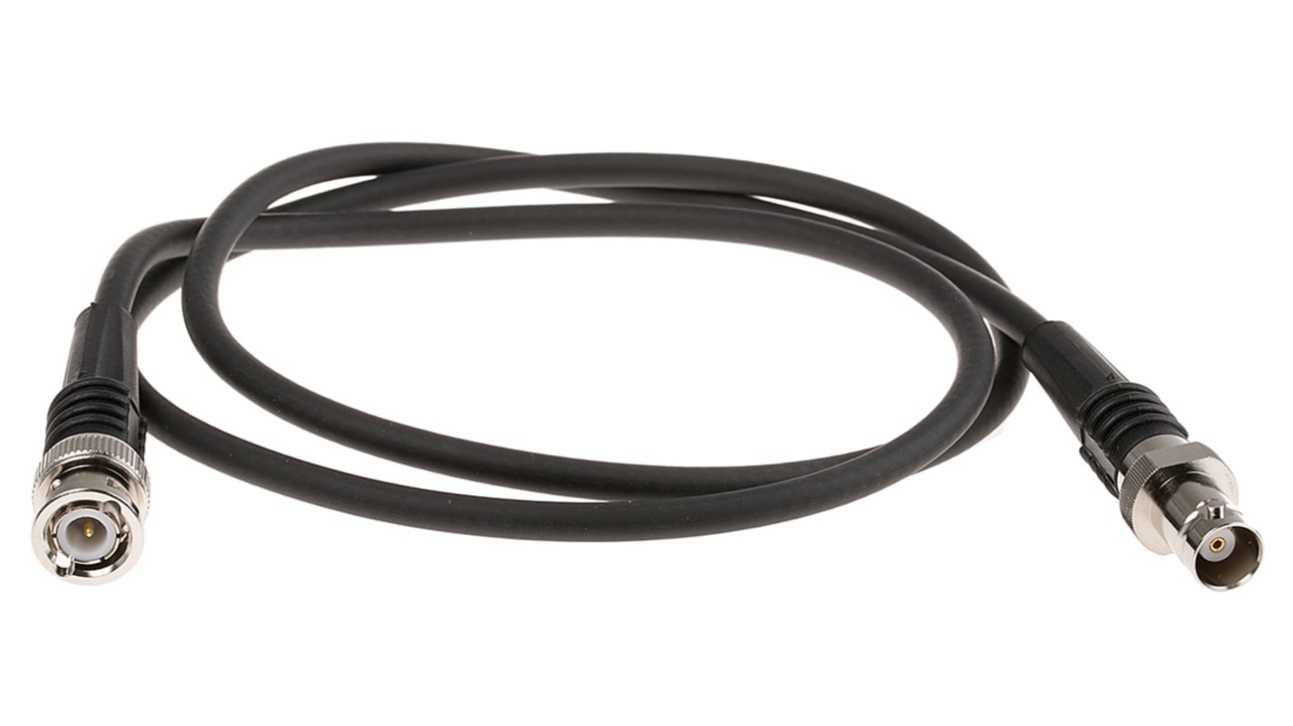 TE Connectivity Male BNC to Female BNC, 1m, RG58 Coaxial, Terminated50 Ω
